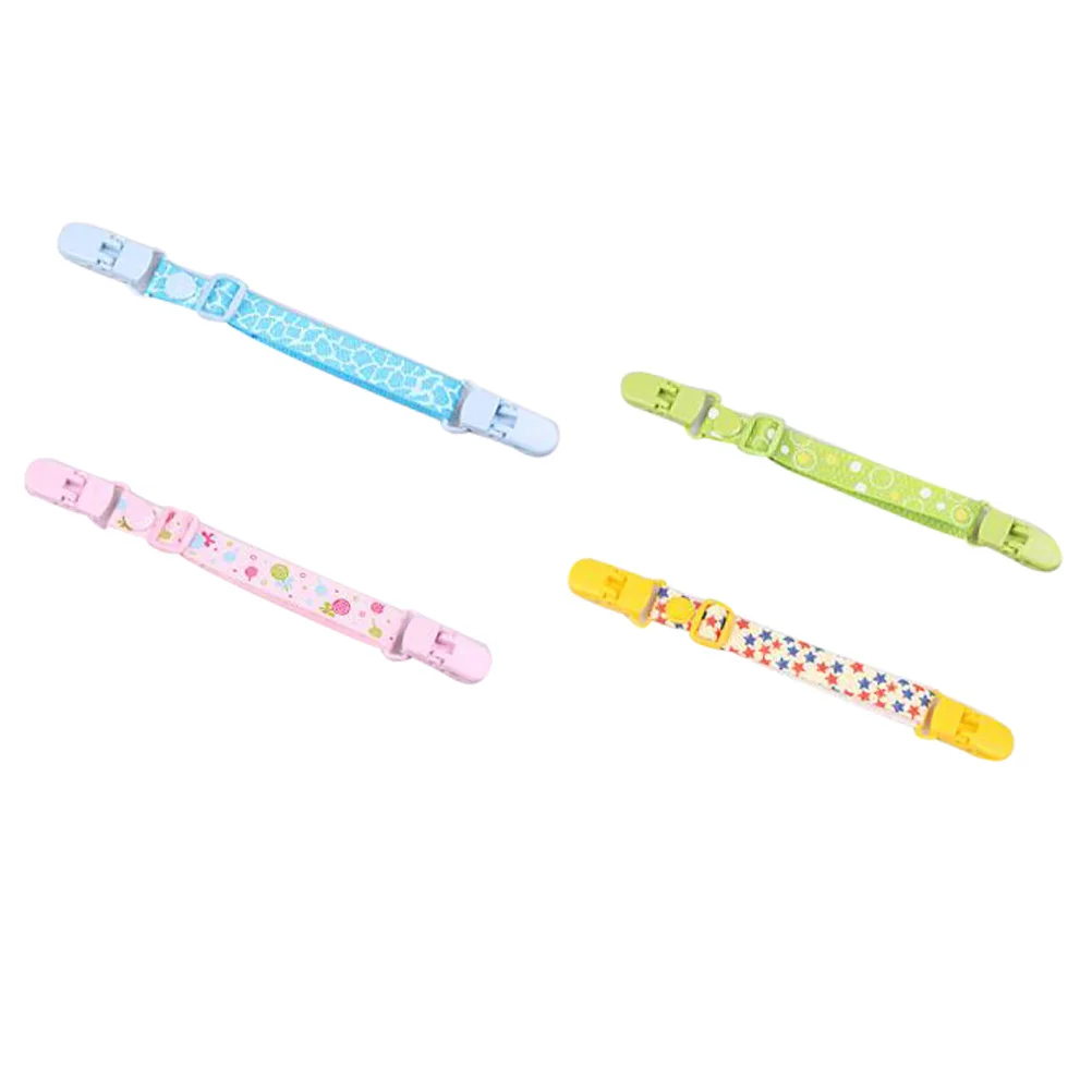 4 قطع مشبك مريلة للأطفال قابل للتعديل، مادة ألياف بوليستر متينة، تصميم عملي، خفيف الوزن ومحمول للأطفال