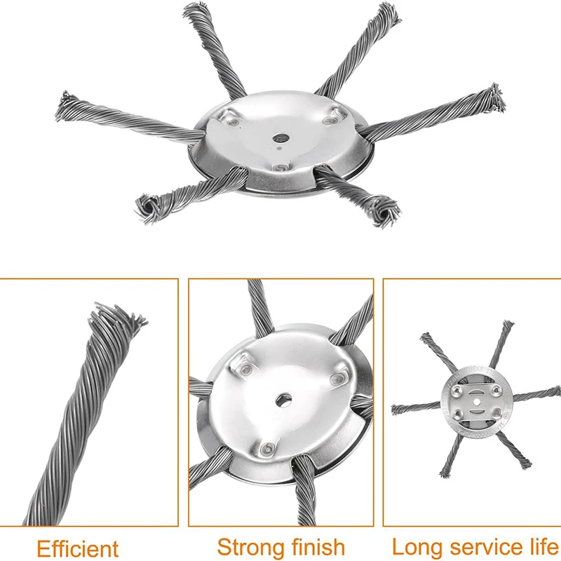 6Inch Universal Grass Trimmer Blade - Lawn Mower Steel Wire Cutter Head Set