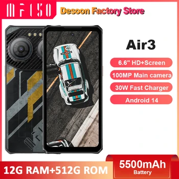 ダイナミック島-iiif150air3頑丈なマシン,512 GB, 12 GB, 100 mpカメラ,超音波,30 w,android 14,g96