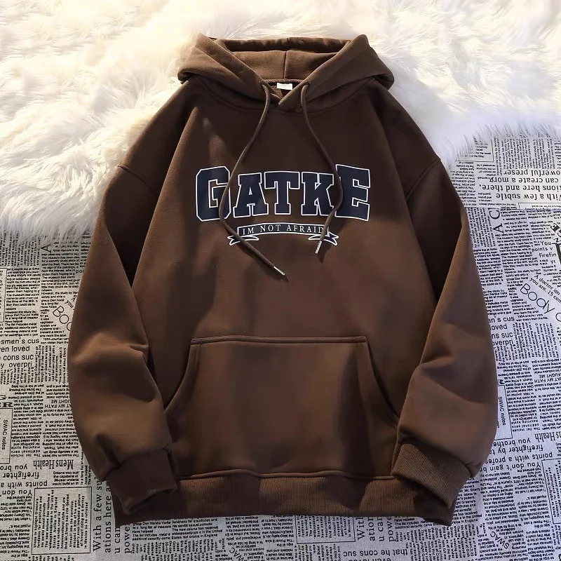 

Autumn Winter Men Women Sweatshirt Print Hooded Pullovers Korean Fashion Loose Casual Hoodies Fleece Pullover Women Clothing ﻿