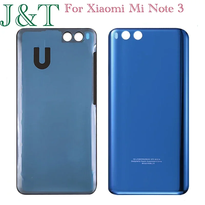 New For Xiaomi Mi Note 3 Battery Back Cover Rear Door 3D Glass Panel Mi Note3 Battery Housing Case With Sticker Adhesive Replace