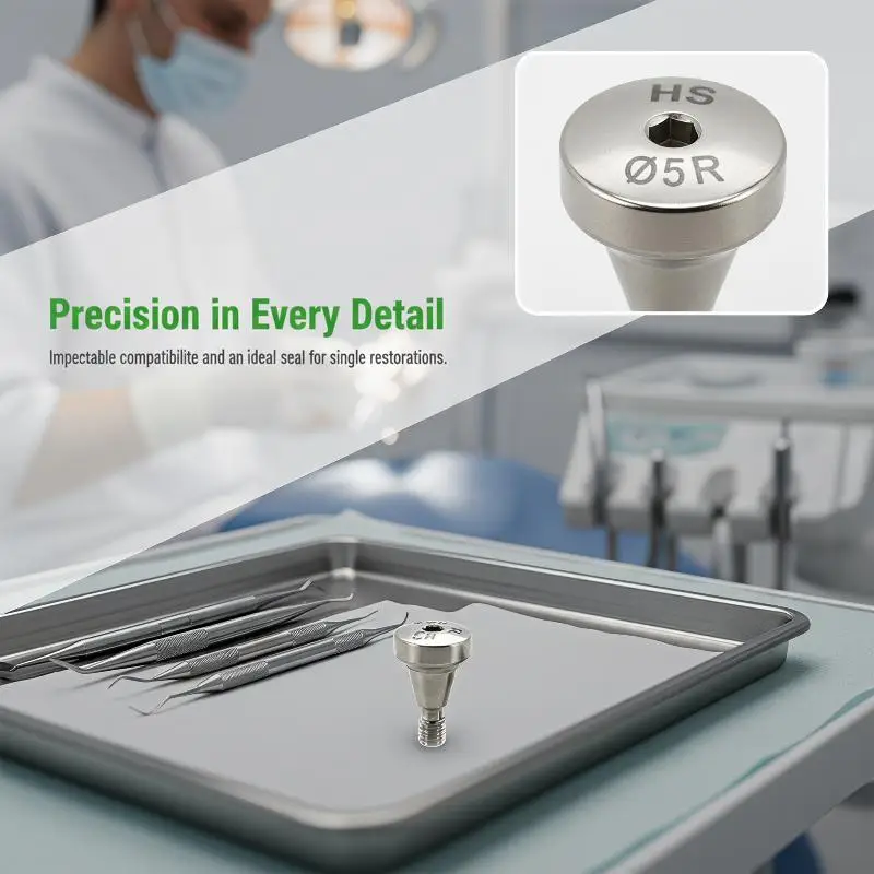 Titan-Dentalimplantat der Klasse 5, chirurgische Heilungsabutment-Kappe, hohe Biokompatibilität, perfekte Passform für das Osstem-Implantatsystem – Detail 1