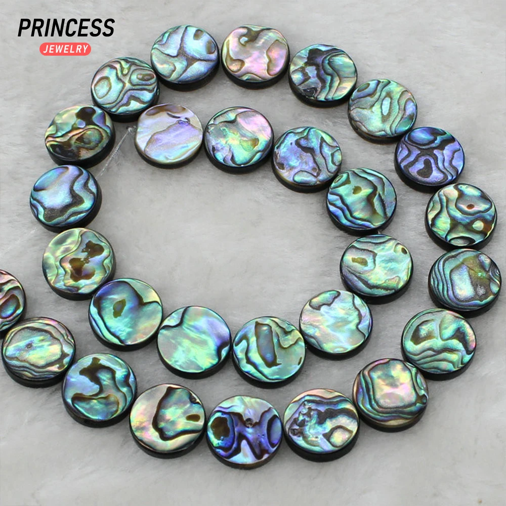 A+++ Natural Abalone Shell Coin Beads 5-10mm Loose Beads for Jewelry Making EarrRing Bracelets DIY Accessories Wholesale