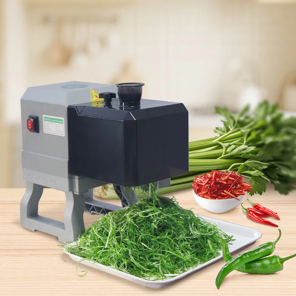 Picadora de verduras comercial rápida automática, cortador de espinacas, máquina trituradora de cebolla de primavera para restaurante