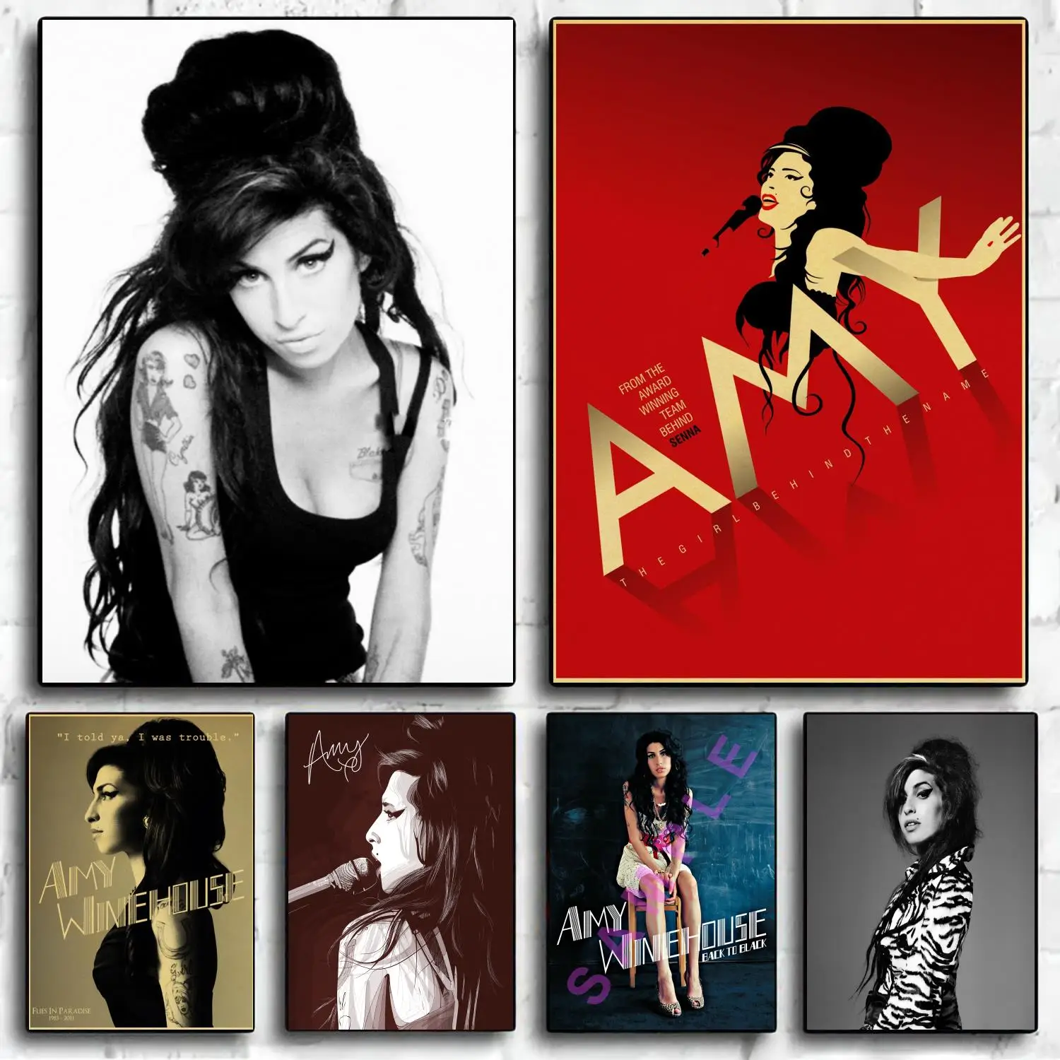 amy winehouse Decoration Art Poster Wall Art Personalized Gift Modern Family bedroom Decor Canvas Posters