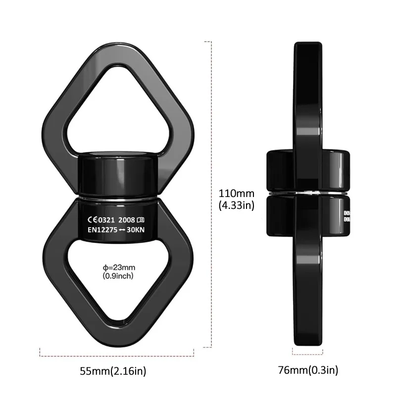 Aerial Yoga Hanging Accessory 30KN Rotational Swing Swivel Set 360° Rotator for Sandbags Hammock Chair Tree Swing Rock Climbing