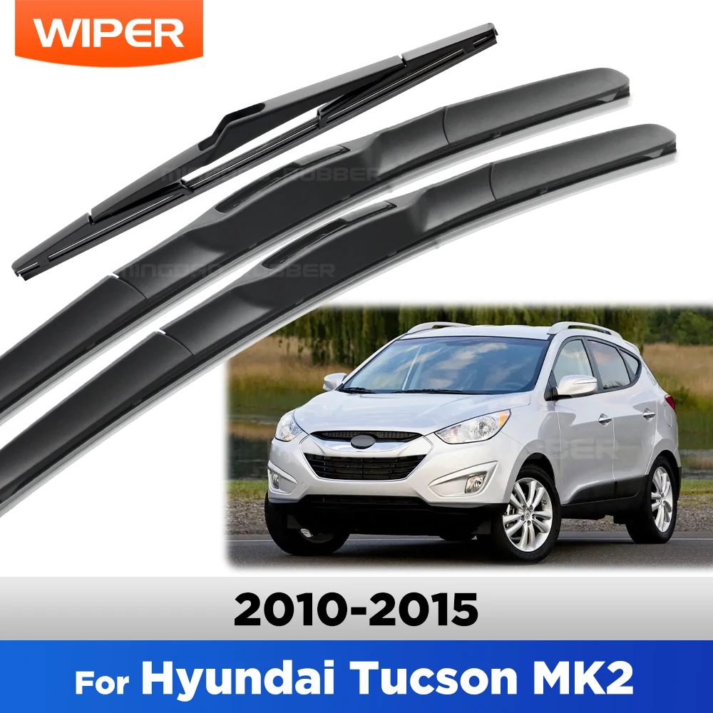 

For Hyundai Tucson MK2 2010-2015 2011 2012 2013 2014 Wiper Front & Rear Wiper Blades Windshield Windscreen Window 24"+16"+12"
