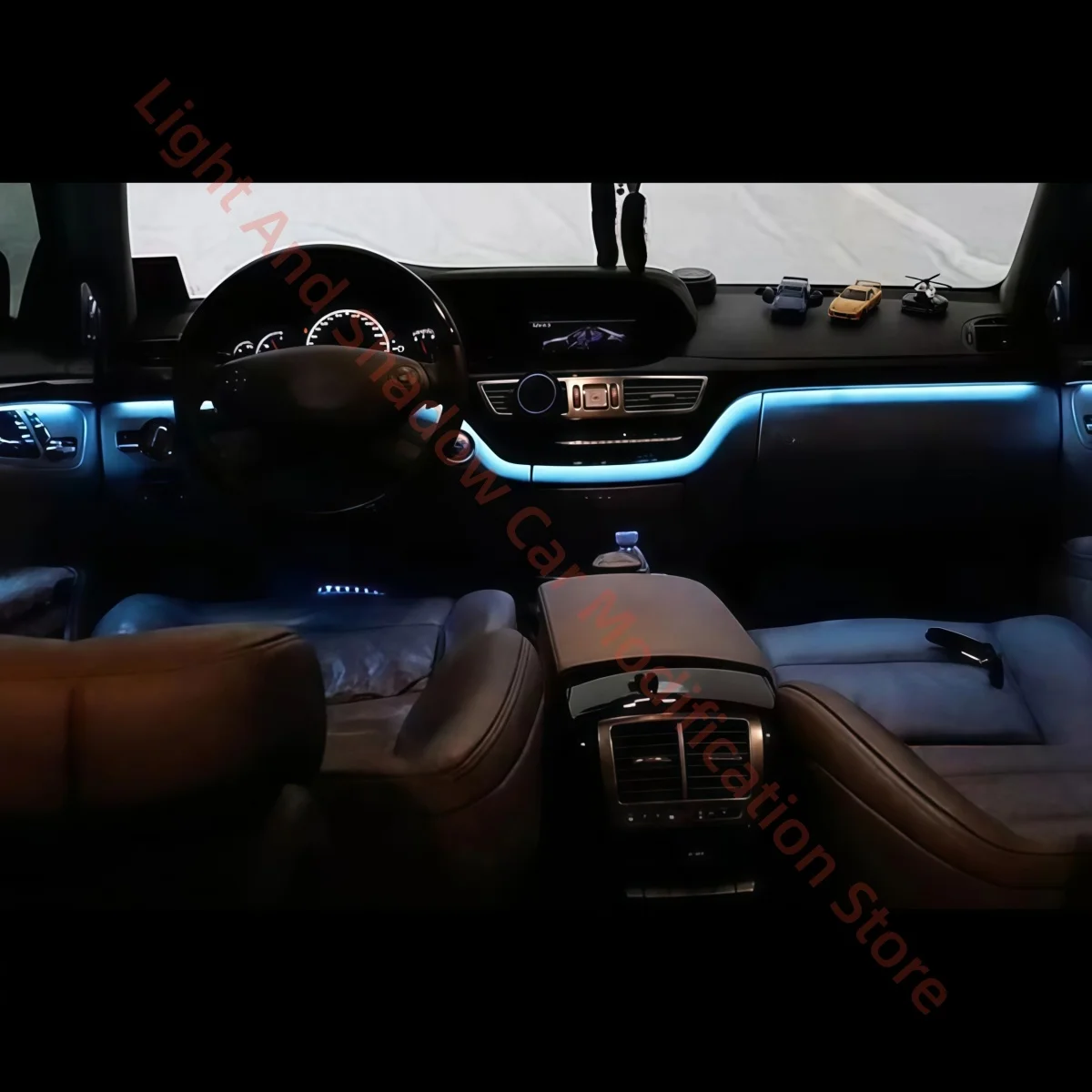 For Mercedes-Benz S-Class W221 2009-2013 LED Ambient light Upgrade The original single-color car has been changed to 12 colors