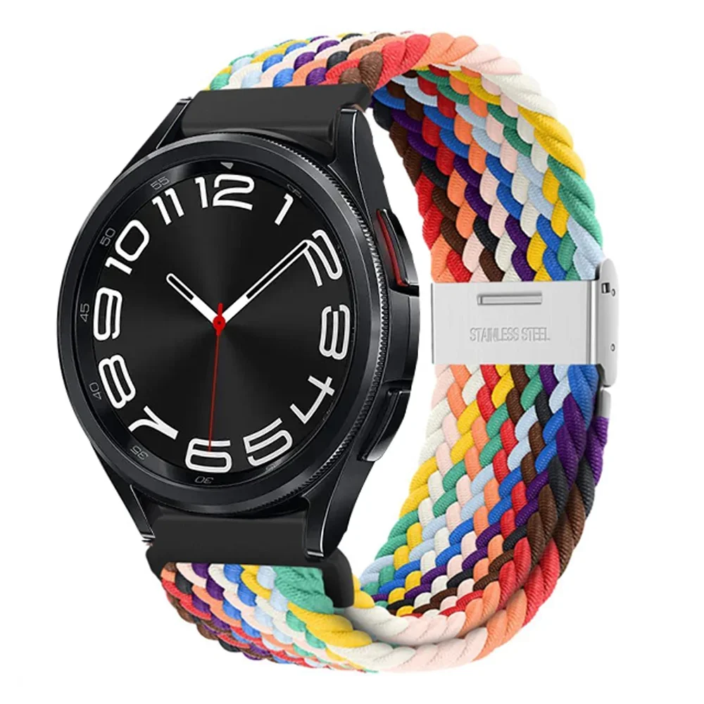 20mm Band for Samsung Galaxy Watch 4/5/6/pro 45mm 44mm 40mm No Gaps quick fit braided solo loop bracelet correa 6 classic strap