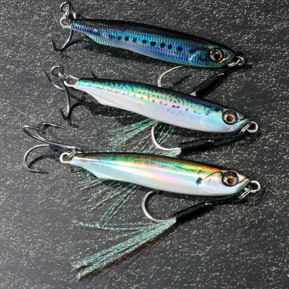 GOBAIT Metal Jig Lure 10g 20 30g 40g Spinner Spoon 3D Eye Color Spinning Fishing Tackle Popper Gear Hook Swimbait Pesca Bait image 6