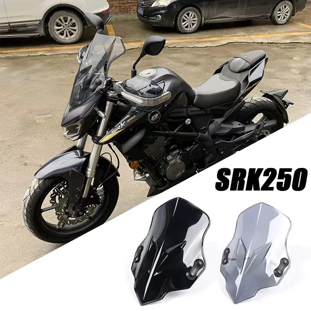 FOR QJ MOTOR SRK250 Windshield 250SRK Motorcycle Front Windshield QJ MOTOR SRK250 SRK 250 QJMOTO Accessories Windscreen