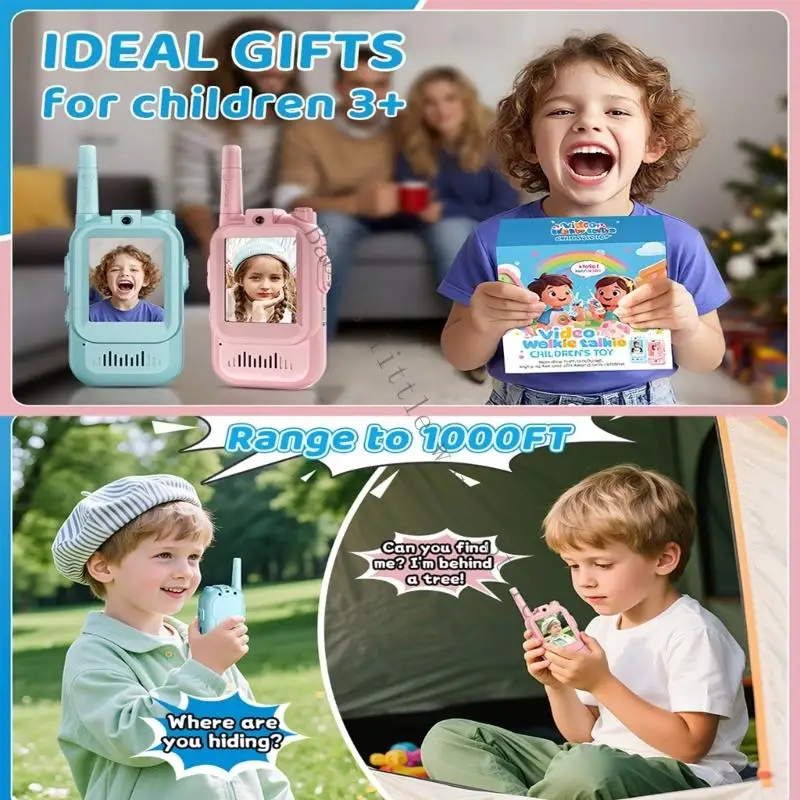 동반자 야외 활동 재미 B2EB를위한 장거리 명확한 소리와 어린이 비디오 워키 토키 장난감 통신 도구