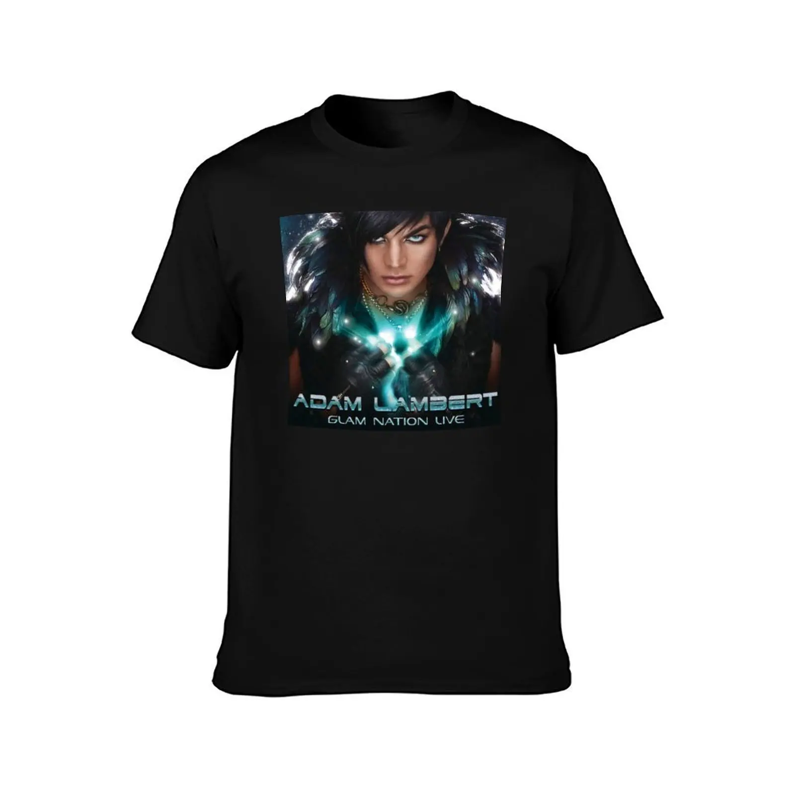 adam lambert rebon T-Shirt, Summer Casual Cotton Tee, Oversized Streetwear Tops, Vintage Graphic Print, Loose Fit Short Sleeve