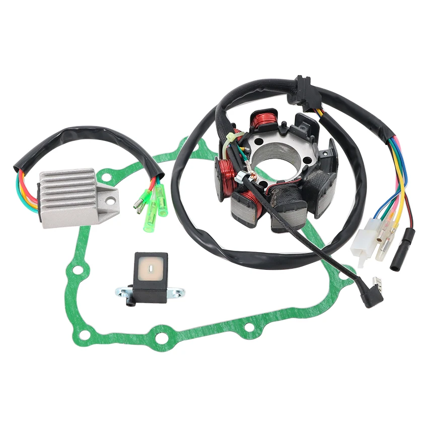 Motorcycle Gasket Generator Cover & Stator Coil & Regulator Rectifier Set For Honda XR250R 1996-2004 31120-KCE-671 31410-KZ1-670