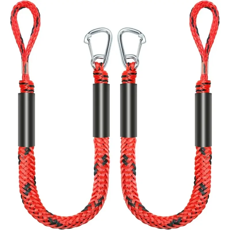 Docking Rope 1pcs 4 Feet Bungee Dock Line Mooring Ropes for Dockingi with Stainless Steel Clip Accessories Boat/Yacht Anchor view 3