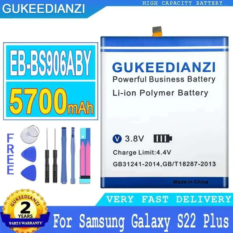 

Long Lasting Mobile Phone Battery For Samsung Galaxy S22 Plus S22+ S22Plus EB-BS906ABY 5700mAh Environmentally Friendly