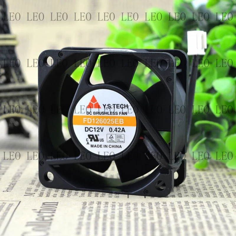 MY 1pc For Y.S.TECH FD126025EB fan 6025 6cm 12V 0.42A 2pin