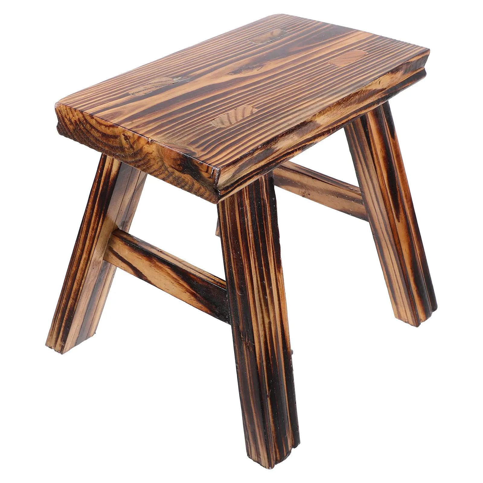 

Solid Wood Small Stool Minimalist Low Footstool for Home Dorm Entryway Shoe Changing Plant Stand Compact Lightweight Step Stool