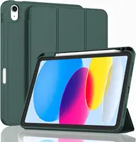 Funda para iPad (A16)/funda para iPad de 10.a generación [11 pulgadas 2025/10,9 pulgadas 2022] con portalápices, funda inteligente con respaldo de TPU suave