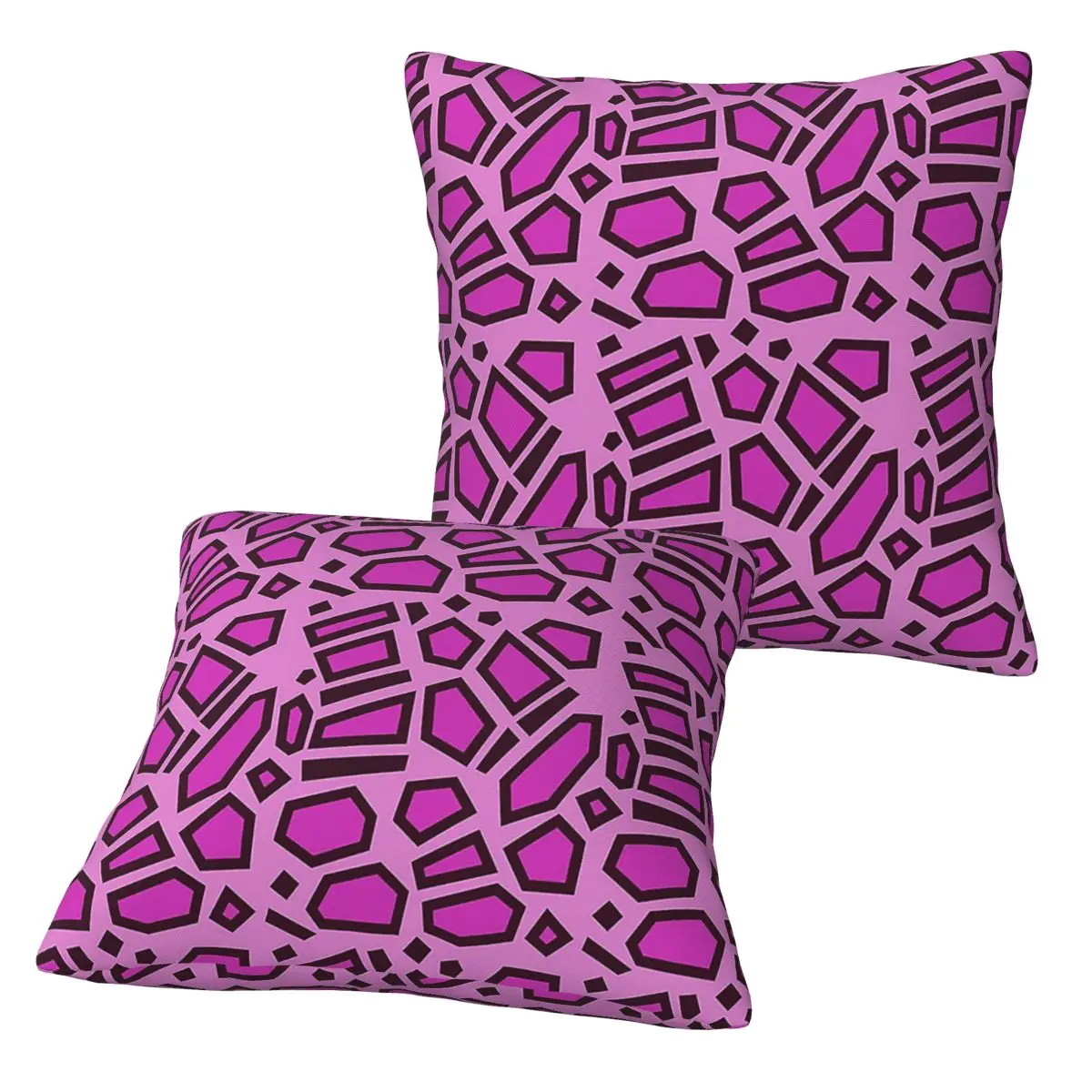 Kipo Pink Mega Jaguar Spots 2 pcs Square Pillowcase Pillow Cover Cushion Decor Comfort Throw Pillow for Home Living Room