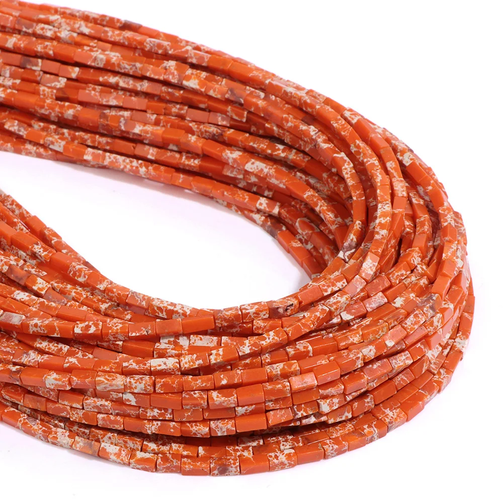 Natural Stone Rectangle Cube Beads for DIY Accessories