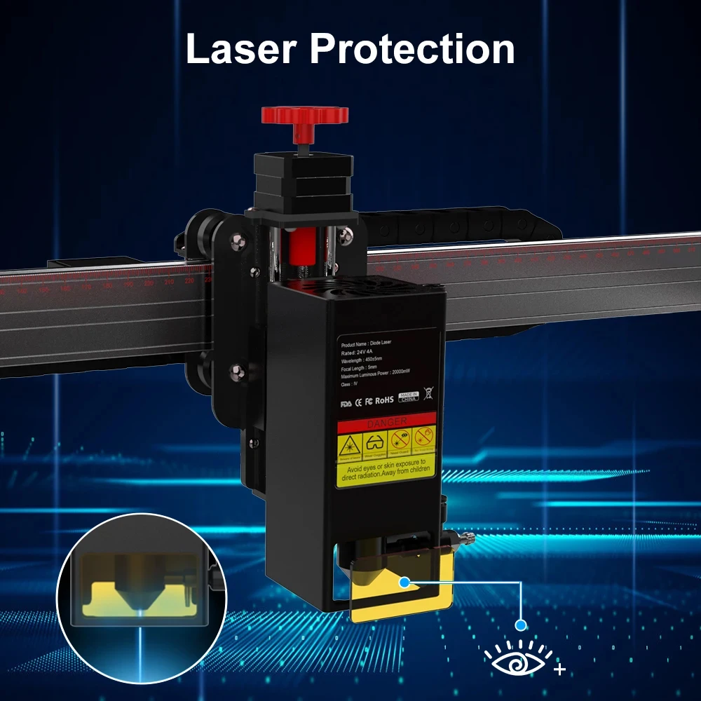Kit de módulo de cabeça laser de foco ts2 1064, feixe de laser 20w, módulo de laser de diodo de potência óptica de saída para gravador e corte