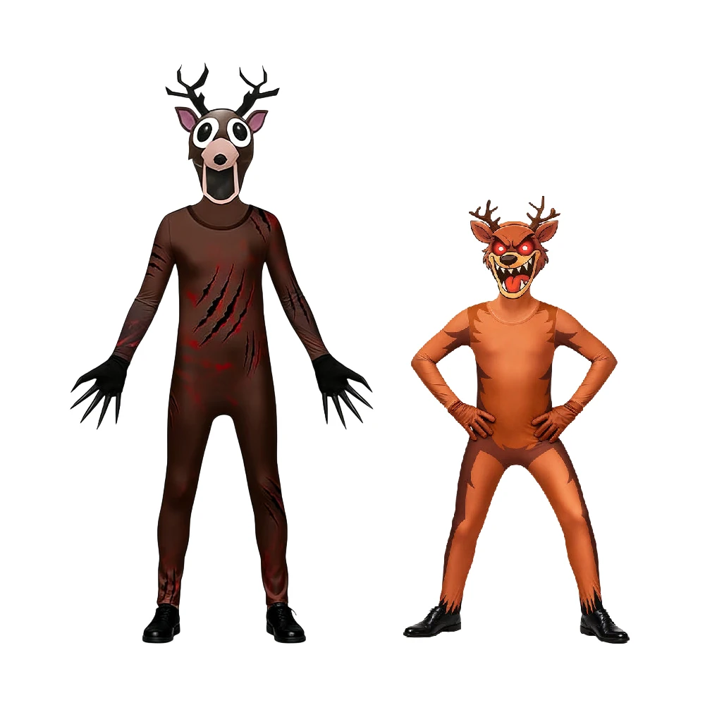 99 ليلة في الغابة الغزلان زي تأثيري الزي هالوين زي للطفل كابوس الرنة هدية عيد الميلاد