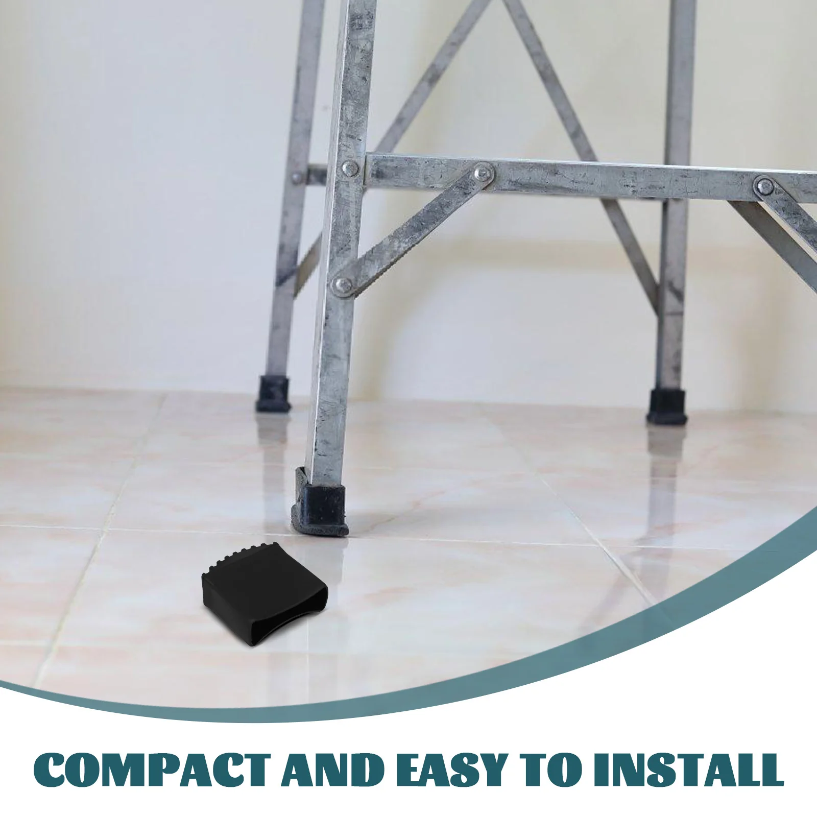 4 قطعة قدم سلم يغطي منصات مطاطية غير قابلة للانزلاق المضادة للانزلاق حماية ل للطي سلم القدم استبدال أجزاء نونسليب القدم حصيرة