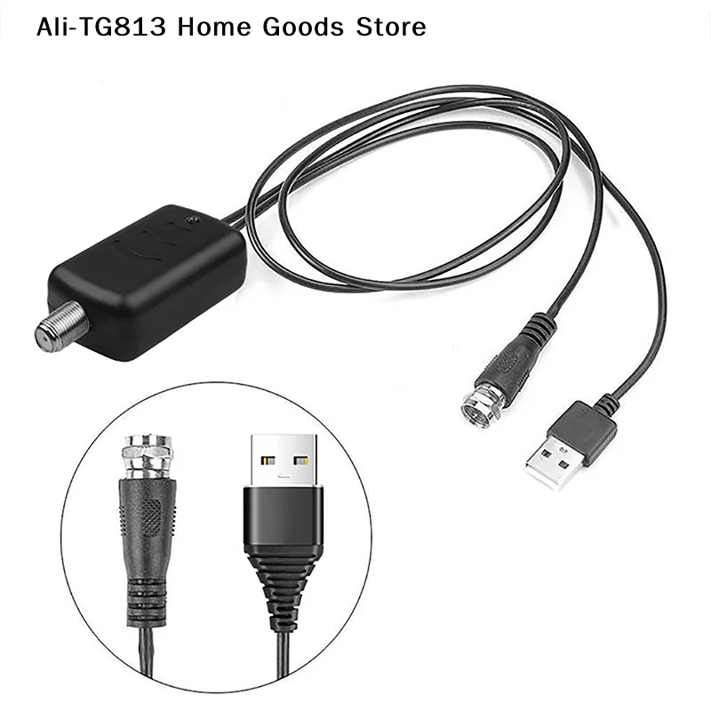 

[TG813]HDTV Antenna Amplifier 4K Low Noise High Gain TV Signal Amplifier UHD Televisions Accessories