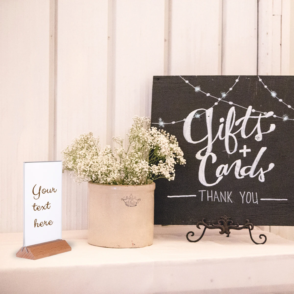 

Restaurant Card Stand Event Wedding Sign Table Menu Holders Acrylic Display Easel Office