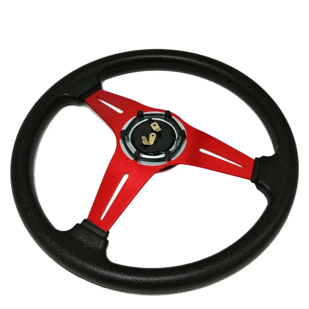 

Universal 350mm 14inch Car Steering Wheel PU Aluminum Racing-Styling Drifting Steering Wheel with logo Car Accessories