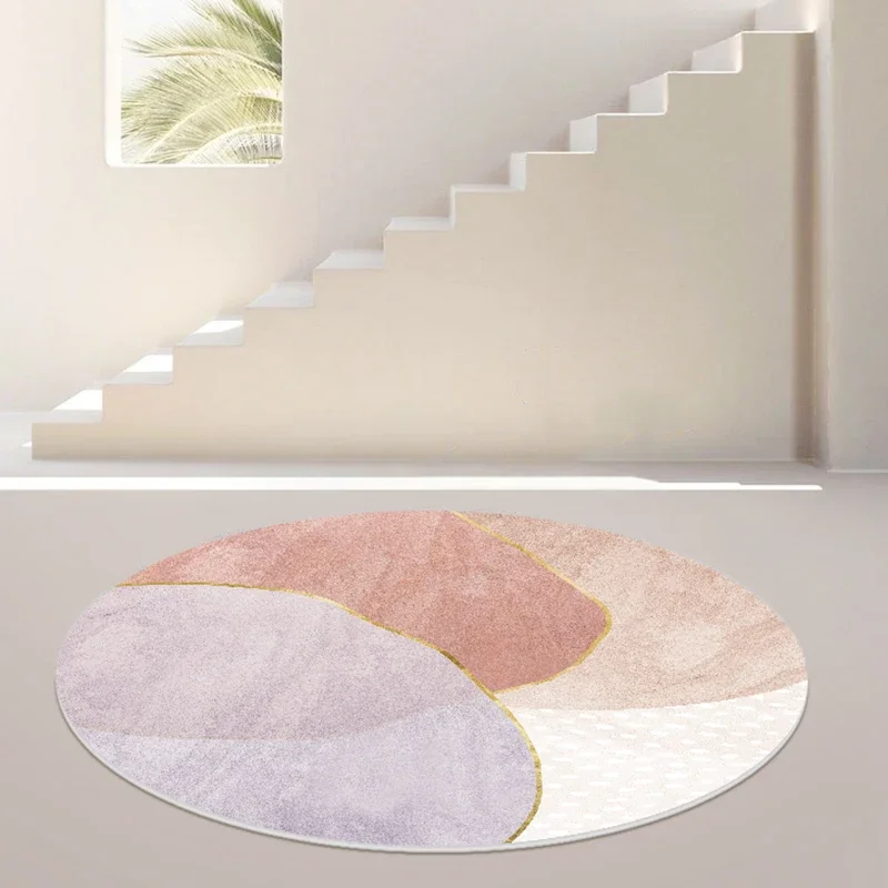 Ins Girly Round Rugs Bedroom Decor Carpet High Quality Home Decoration Chair Mat Living Room Carpets Cloakroom Lounge Rug