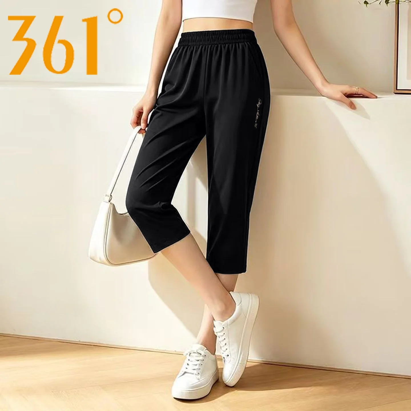 361° Women's Summer 2026 Quick Dry Seven-Foot Casual Sports Pants Breathable Comfortable All-Match Lightweight Trousers
