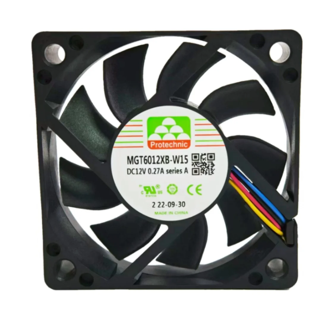 MAGIC MGT6012XB-W15 DC 12V 0.27A 60x60x15mm 4-Wire Server Cooling Fan