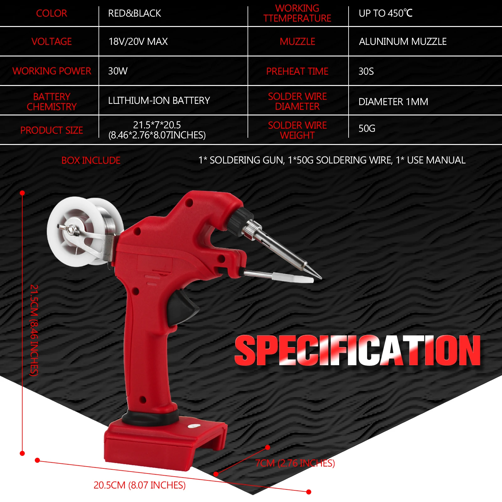 Kit saldatore Cordless 30W per batteria agli ioni di litio Milwaukee 18V 30s strumento di riparazione pistola per saldatura elettrica a