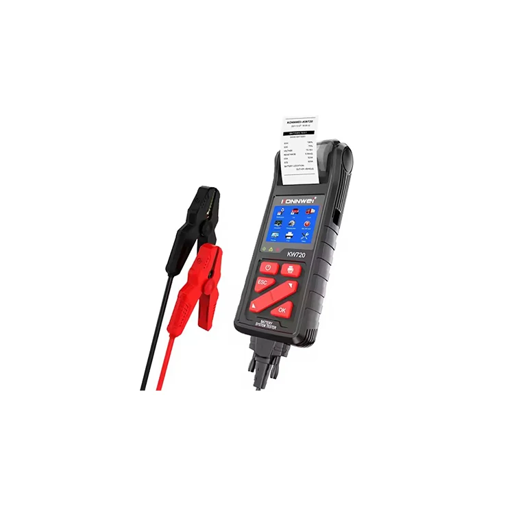 KONNWEI Midtronics KW720 6V/12V/24V Motorcycle Car Truck Battery Tester with Thermal Printer Similar