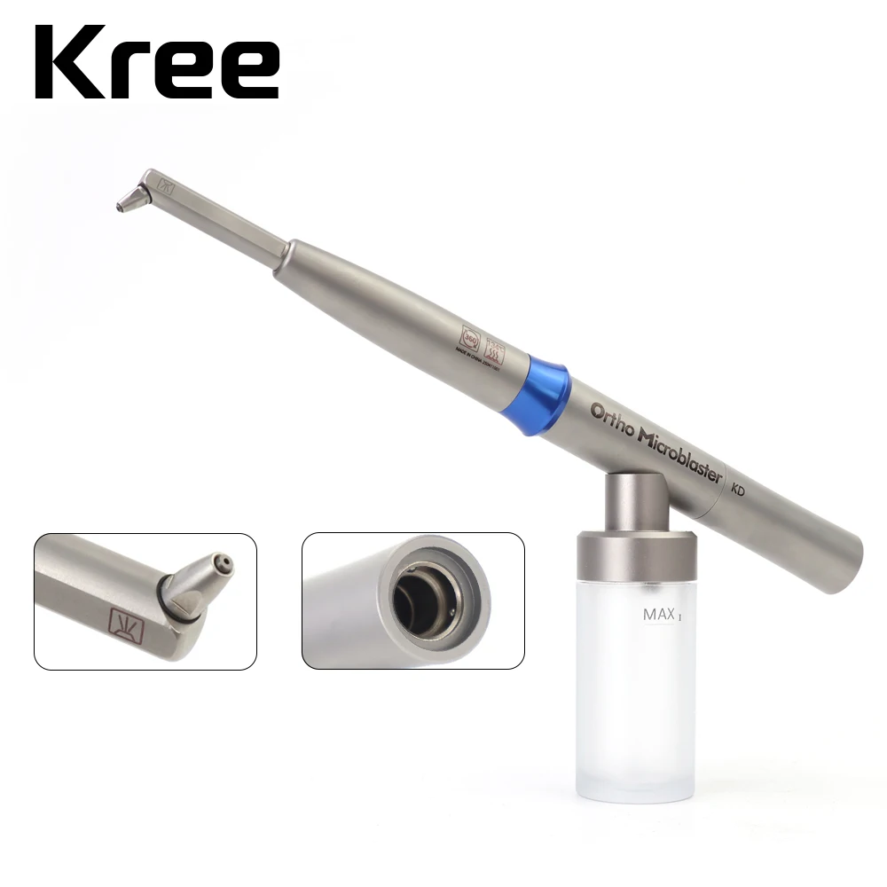 Dental 2in1 Aluminum Oxide sandblaster Fit KV coupling Air Abrasion master Ortho MicroBlaster With Water Spray