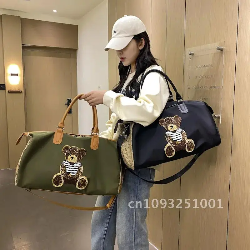 bag large capacity cartoon teddy bear women's handbag shoulder Oxford bolsos bag travel luxury bag de bag mujer tote designer