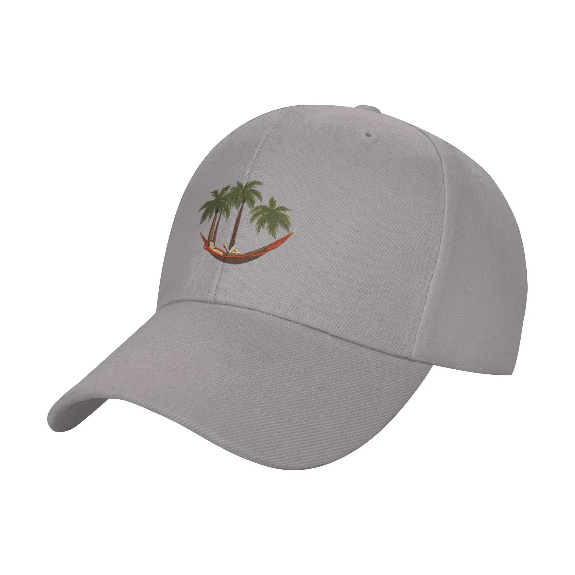 It s Time to Enjoy Hammock among the Palms Trendy Baseball Cap Autumn Trip Hat With Buckle Sports Cap