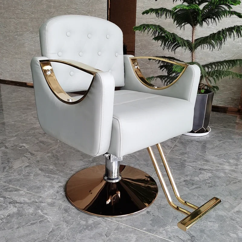 

Round Swivel Professional Barber Chair Manicure Professional Aesthetic Chair Makeup Taburete Con Ruedas Garden Furniture