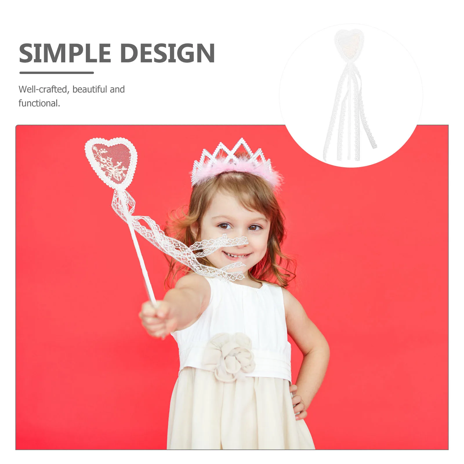 

Wands Fairy Stick Props Birthday Party Decorations Aqua Flower Girl Heart Child