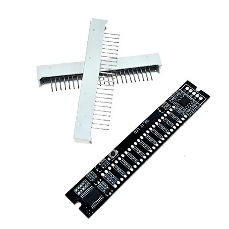 2X Mini Dual 12 Level Indicator VU Meter Stereo Amplifier Board Adjustable Light Speed Board With AGC Mode, DIY KITS-Y41A