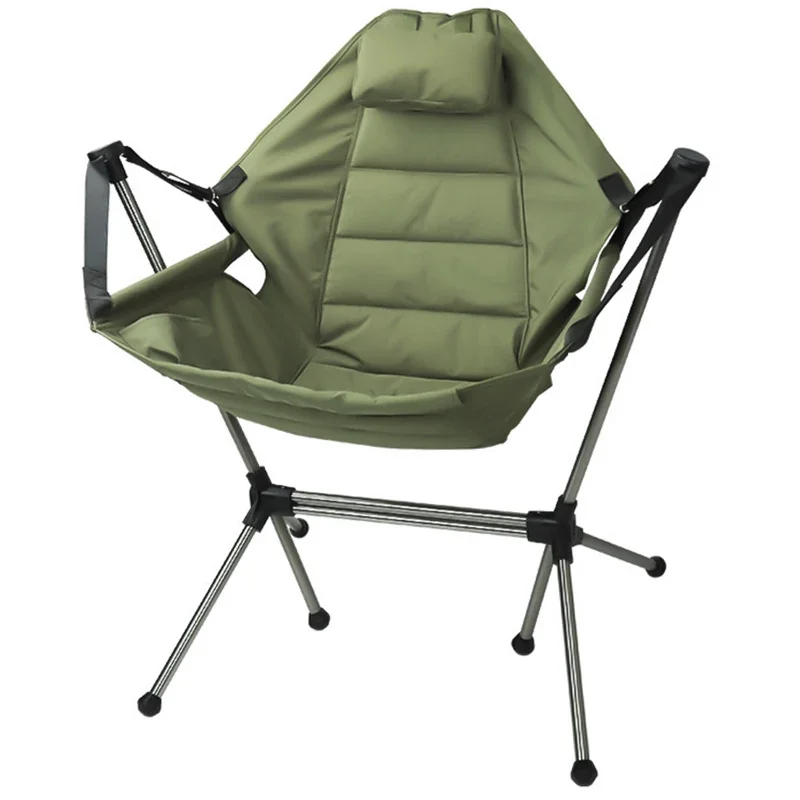 High Quality Aluminium Foldable Waggly Rocking Camping Chair With Carry Bag