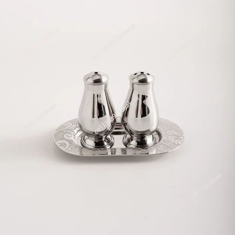 stainless steel seasoning bottle light luxury home western food restaurant salt jar pepper creative model room decoration