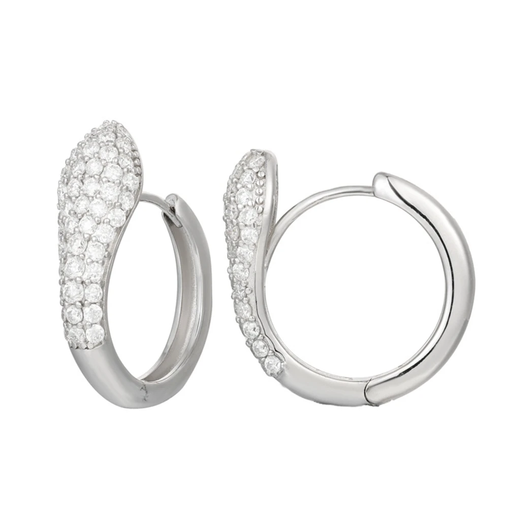 

Hook Earring S925 Silver moissanite earrings Snake-shaped Earrings