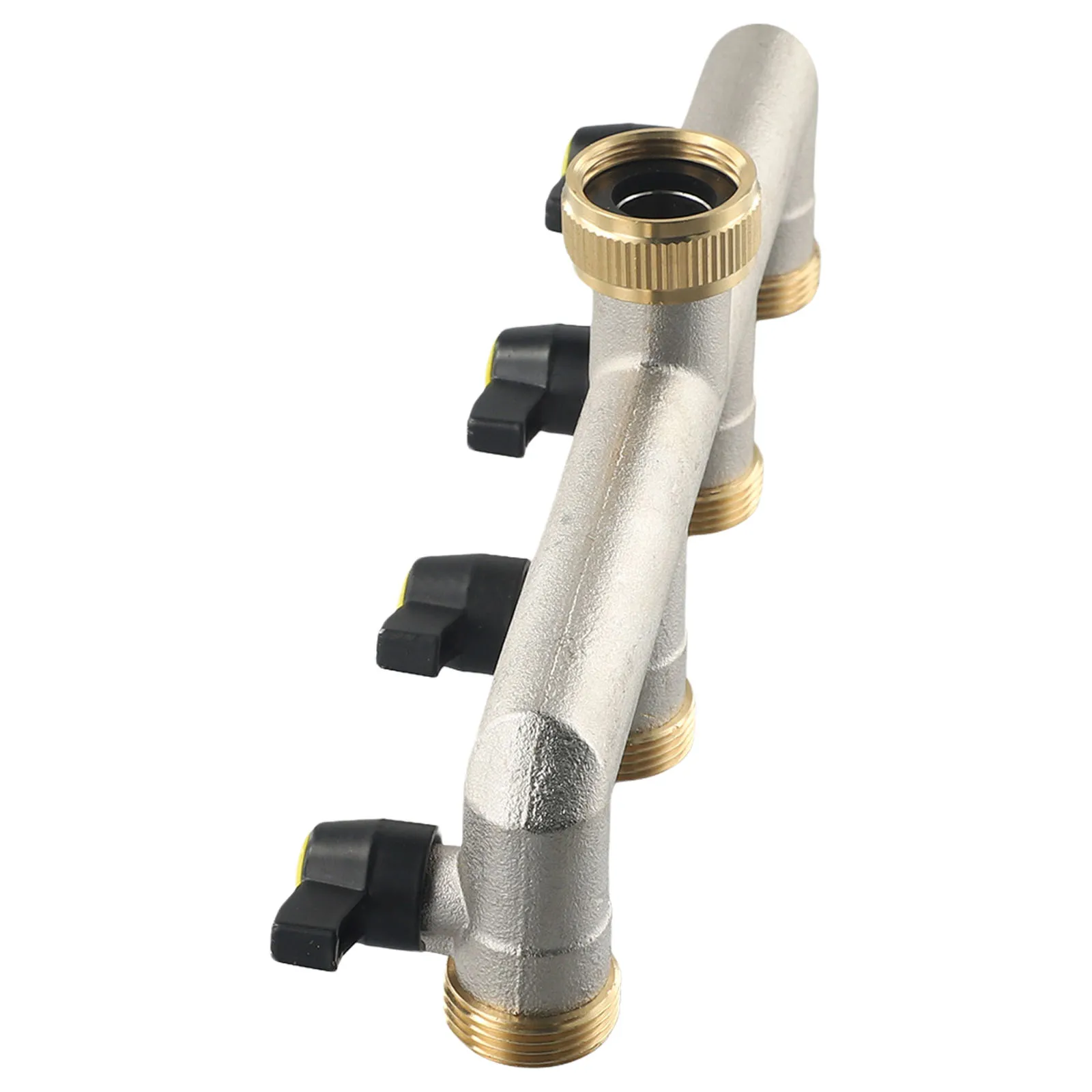 Universal 4 Way Brass Water Tap Distributor High Quality Copper Construction Suitable for Water Filters and Tanks (3/4 inch)