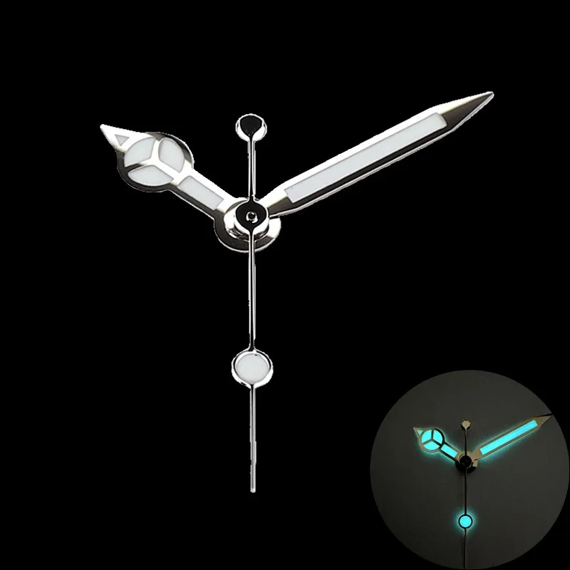 High Quality Watch Hands 12.5*12*8 Polished Silver Gold C3 Bgw9 Green Blue Bright Luminous For Nh35 Nh36 Movement Mod