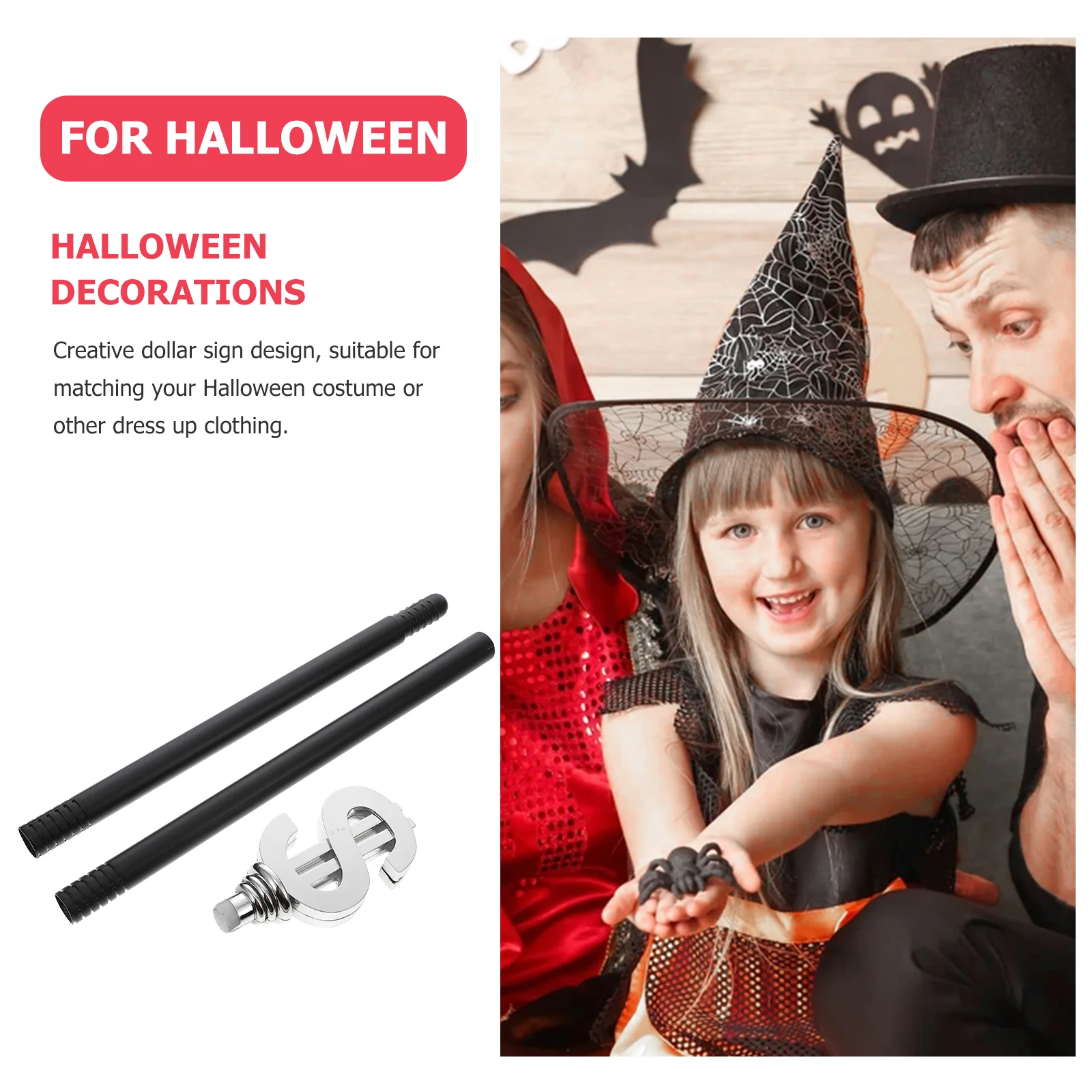 Scepter Toy Halloween Festival Costume Accessory Prop Dollar Sign Stage Performance Cosplay Prom