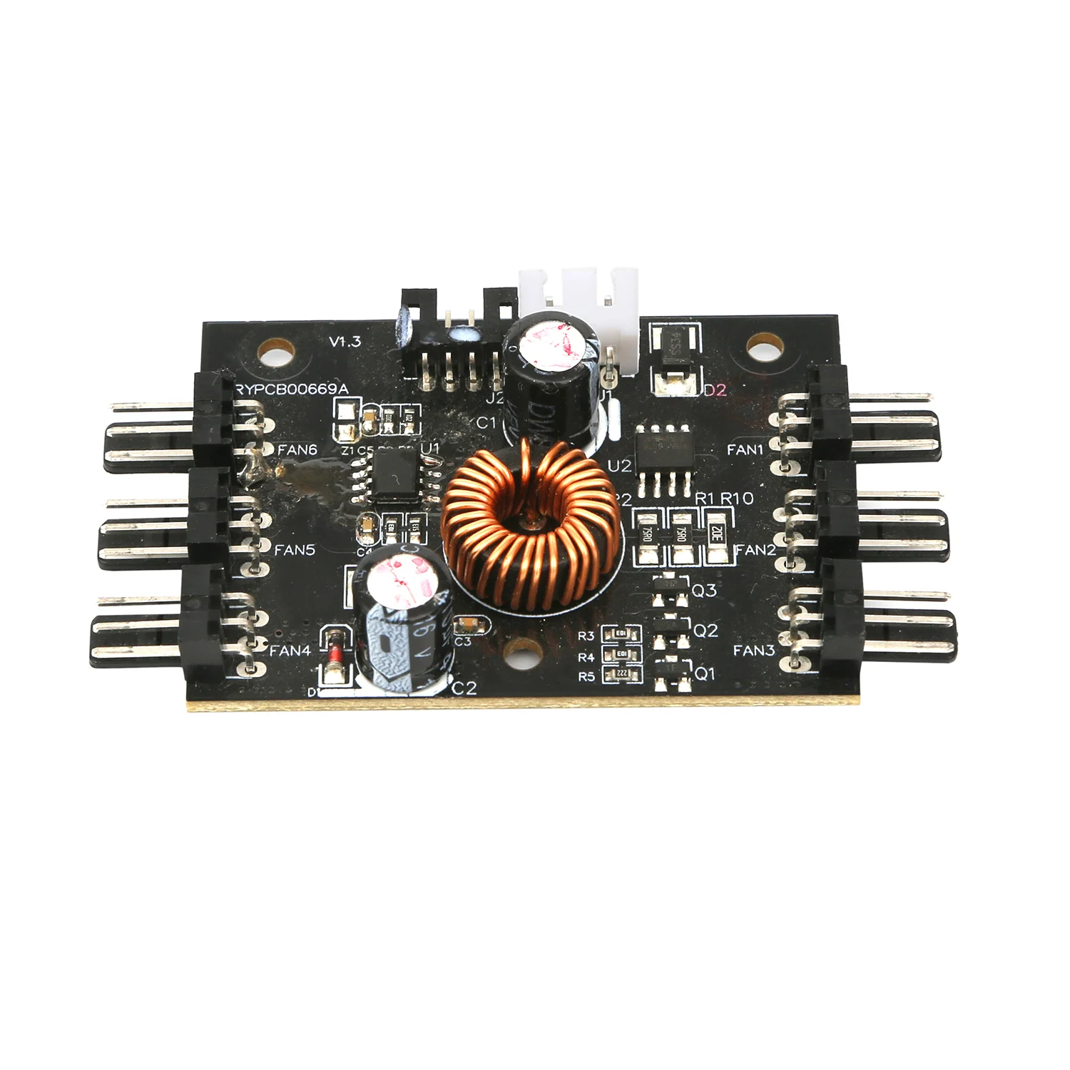 Custom Made PWM Fan HUB Desktop Computer CPU fan expander supports 3 pin 4 pin PWM fan supports 12V