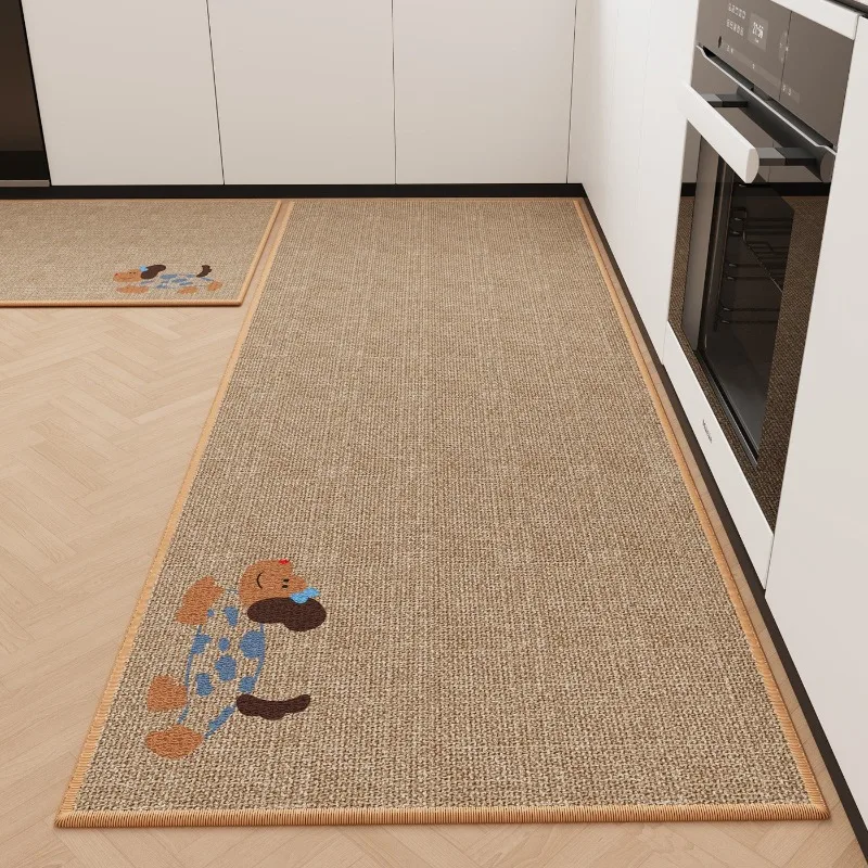 Kitchen Carpet Home Decoration Oil-proof Restaurant Floor Mat Anti-slip Dirt-resistant Foot Mats Washable Easy Clean Rug 양탄자